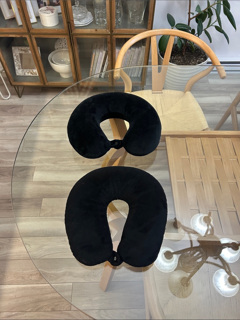 Set of 2 BlackTravel Neck Pillow - Unbranded